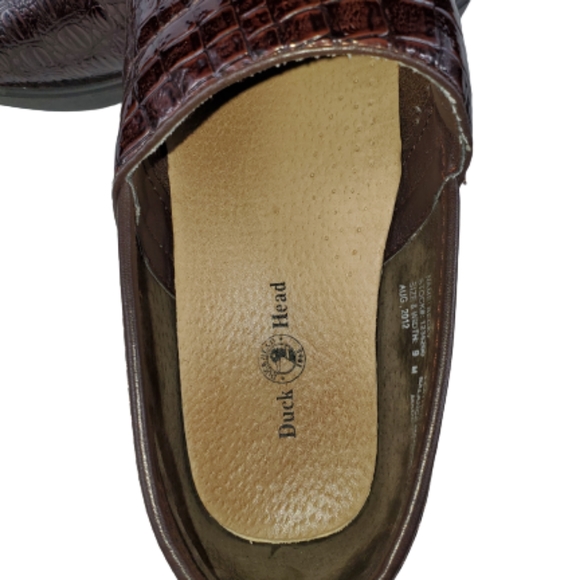 Duck Head Becky Nursing Mule/Clogs,Loafers,Slip on,Faux Alligator - Picture 4 of 7